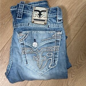 Rock Revival Light Blue Straight Men Jeans 30/32